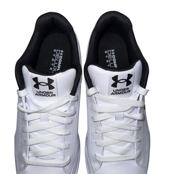 Under Armour UA Official White Men's Leather Sneakers Size/ 10 - Picture 10 of 16